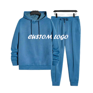 Chándal de Invierno para Hombre, Estilo Urbano, con Diseño de Logotipo Personalizado, Pedrería, Lavado Ácido, 100% Algodón - Product Image 1