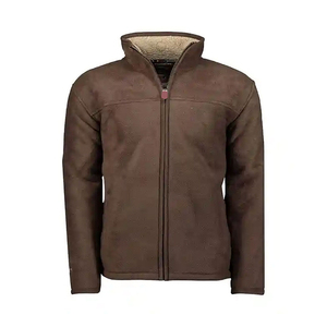 Chaqueta de Forro Polar Marrón para Hombre, Marca ELEGANT CORPORATION, con Cierre de Cremallera, Estilo Casual para Invierno, Color Sólido, Corte Regular, Bolsillos, Tejido de Punto - Product Image 6