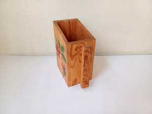 Porte-ustensiles de cuisine en bois vintage peint à la main, décoration rustique pour la maison - Product Image 3