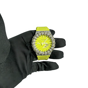 Montre à quartz de luxe pour homme, boîtier en alliage de 41 mm, bracelet en caoutchouc, verre, cadran romain, aiguilles lumineuses, fermoir caché, résistance à l'eau 3 BAR, MIYOTA - Product Image 1