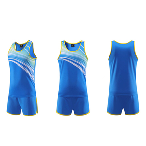 100% Polyester Factory Direct Plus Size Solid Color Summer Track and Field Uniform Sets with Custom Logo <b>Design</b> - Product Image 6