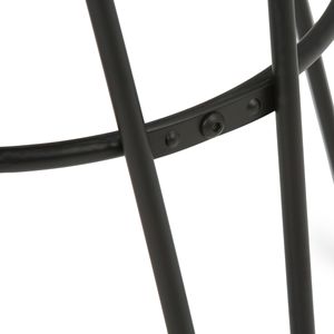 Simeon เก้าอี้บาร์โลหะปรับระดับความสูง24 "พร้อมที่นั่งไม้สีน้ำตาลโกโก้และผิวสีดำ - Product Image 3