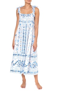 Dernière collection d'été Robe mi-longue en coton jaune sexy avec cravate tribale Broderie sur les épaules Détails miroir Robe de plage Sundress - Product Image 5