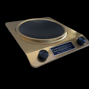 Placa de Inducción Cóncava de un Solo Quemador, Ajuste de Doble Perilla, Carcasa de Aleación de Aluminio, Panel de Vidrio Templado, Uso Doméstico, 3500W - Product Image 4