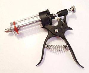 กระบอกฉีดยาสำหรับสัตว์คุณภาพสูงแบบใช้ซ้ำได้ พร้อมหลอดในตัว ขนาด 250 มล. และ 400 มล. มีหลายสี สำหรับสัตวแพทย์ - Product Image 6