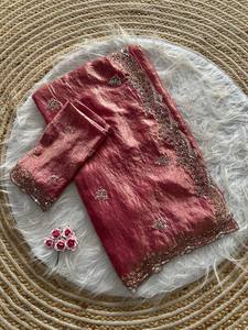 Heavy sequence embroidery saree Comfortable fabric Indian saree High quality silk saree <b>Top</b> selling Indian saree - Product Image 1