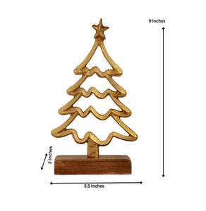 Modern Brass Christmas <b>Tree</b> Decor With <b>Star</b> Top Handicraft Ornament <b>For</b> Holiday Table Display christmas decoration home decor - Product Image 6