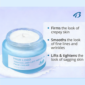 Crème raffermissante <span class=keywords><strong>et</strong></span> liftante pour le <span class=keywords><strong>cou</strong></span> à l'acide hyaluronique <span class=keywords><strong>et</strong></span> aux peptides, soin double jour <span class=keywords><strong>et</strong></span> nuit pour peaux relâchées, ridules, tous types de peau, marque privée - Product Image 3