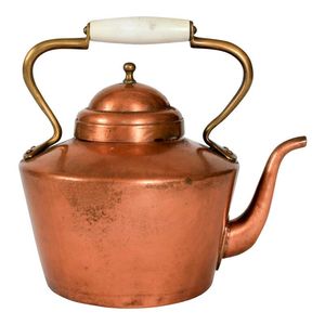 Traditional Copper Kitchen Kettle With Elegant Finish For Hot Beverage Preparation And Beautiful Countertop Display - Product Image 5