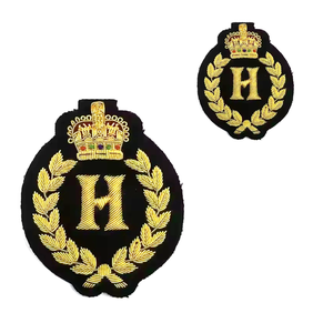 Parche de tela de lujo bordado a mano con imán para blazer, insignia personalizada de tamaño de bolsillo, nuevo estilo, servicio OEM - Product Image 6