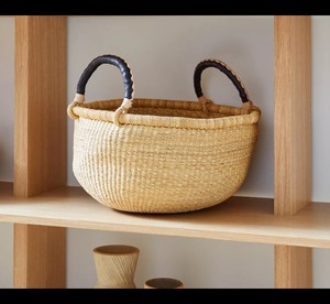 <b>Baskets</b> Round Two Handle Natural Palette Handmade <b>Storage</b> <b>Basket</b> Wholesale eco-friendly Made in Vietnam - Product Image 4