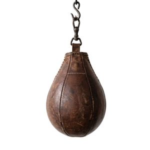 Bola de Boxeo de Cuero Genuino Estilo Vintage, Resistente, para Entrenamiento Profesional - Product Image 2