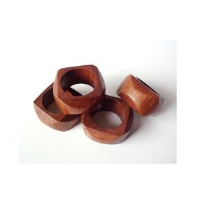 Nouvel Arrivage : Anneaux de Serviette Tendance Personnalisés en Bois Géométrique pour Fournitures en Gros – Décoration de Table - Product Image 1
