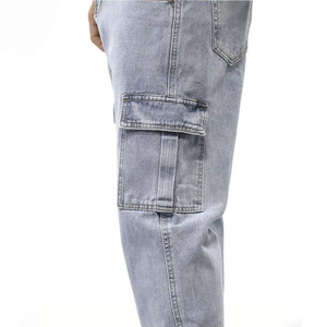 Jeans de Mezclilla para Hombre, Estilo Casual Recto, Diseño Elástico con Cierre, Profesionales para Verano, Invierno y Primavera - Product Image 5
