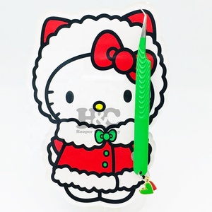 Placa de azulejo de pestañas acrílicas de gatito personalizado, traje de invierno de visón, azulejo de pestañas sostenible, soporte de pestañas, logotipo de Hello Kitty, azulejos de visón - Product Image 5