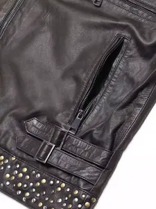 Chaqueta de Cuero para Hombre, Diseño OEM, 100% Cuero Original, Popular, Personalizada, de Alta Calidad - Product Image 5