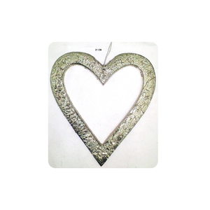 Adornos Colgantes de Corazón de Metal Hueco, Marcos Decorativos Plateados Texturizados, Múltiples Tamaños, Cuerdas, Portátiles, Duraderos, Ecológicos, para el Hogar - Product Image 5