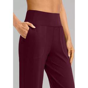 Pantalones de Vestir para Mujer, Transpirables, de Pierna Recta, de Cintura Alta, Largos, para Oficina, Trabajo, con Aberturas Laterales - Product Image 4