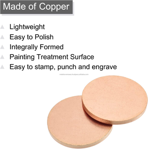 Pièces de monnaie rondes en cuivre poli vierges pour estampage, 19 mm/0,75 pouces, avec design antique moderne pour la décoration artisanale - Product Image 3
