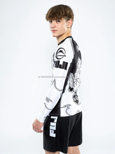 เสื้อรัดรูปแขนยาวผ้าสแปนเด็กซ์ MMA BJJ เสื้อแรชการ์ดแบบกำหนดเอง - Product Image 5
