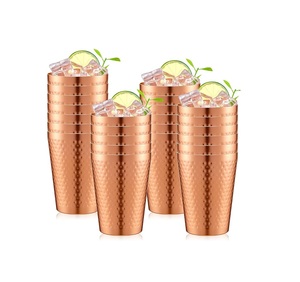 Verre à boire en cuivre de qualité supérieure, finition antique, fait main, durable, pour le stockage d'eau ayurvédique, marque privée - Product Image 1