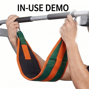 Correas abdominales para pull-ups con ganchos de acero inoxidable para levantamiento de pesas, entrenamiento de fuerza, correas abdominales unisex, barra para pull-ups - Product Image 2