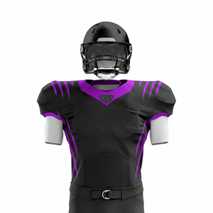 Ensemble d'uniformes de football américain pour hommes, haute qualité, 100% polyester, sublimation, respirant, séchage rapide, léger, taille plus - Product Image 2
