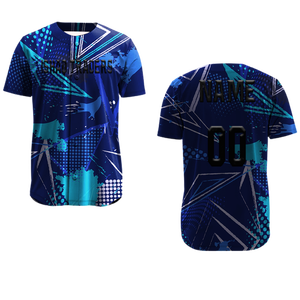 เสื้อเบสบอลพิมพ์ลายแบบซับลิเมชั่นสั่งทำได้ สำหรับผู้ใหญ่ ใส่ได้ทั้งชายและหญิง ระบายอากาศได้ดี ผลิตจากโพลีเอสเตอร์ ชุดกีฬาติดกระดุมเต็มตัว ชุดยูนิฟอร์มทีม - Product Image 3