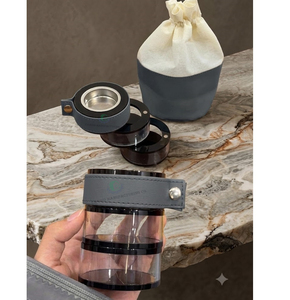 <b>Portable</b> Eco-Friendly Acrylic Religious Incense Burner with Magnetic Bakhoor Holder Storage Bag for Travel Aromatherapy <b>Diffuser</b> - Product Image 3