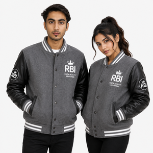 Blouson universitaire réversible en laine de baseball personnalisé, style Letterman, respirant, avec logo brodé fini, qualité supérieure - Product Image 6