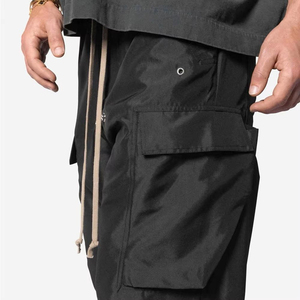 กางเกงคาร์โก้ไนลอนน้ำหนักเบา ระบายอากาศดี ทรงบэгกี้  รุ่นใหม่ล่าสุด  พร้อมเชือกผูกเอว  ใส่ได้ทั้งชายและหญิง  ทรงขาบาน  แห้งเร็ว  รับสกรีนโลโก้ - Product Image 2