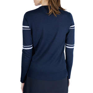 Pull-over de golf personnalisé pour femme, col rond, tricot intarsia, idéal pour les sorties sur le parcours, événements décontractés et sportifs, haute qualité - Product Image 2
