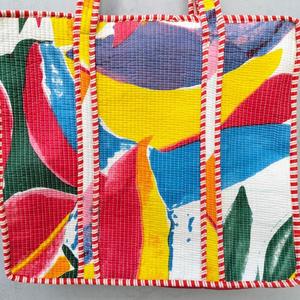 Sac fourre-tout en toile bohème CRAFT HACKLE avec imprimé floral, fermeture ouverte, pour le shopping, toutes saisons, unisexe, du Rajasthan - Product Image 6
