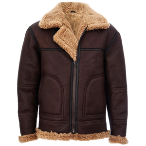 New Trending Genuine Leather <b>Sheepskin</b> Men's Fur Lining Waterproof Breathable Winter Bomber <b>Jacket</b> - Product Image 1