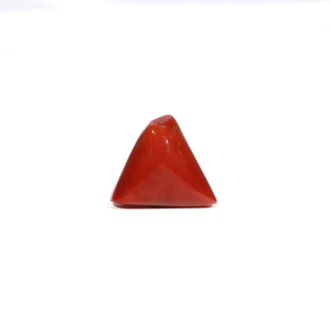 Handcrafted Oval Cabochon Synthetic Red Coral Loose Gemstone 8.1 Carat for Fine Jewelry - Product Image 1