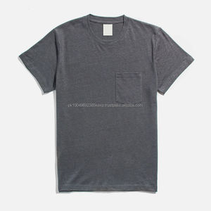 T-shirts pour hommes en coton biologique avec poche, t-shirts d'été pour hommes, t-shirt à manches courtes pour hommes, t-shirt personnalisé surdimensionné - Product Image 3