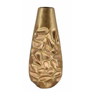 Handmade Hammered Texture Aluminum Flower Vase Bronze Tabletop Showcase Living Room Modern Home Office Festive Occasion Decor - Product Image 1
