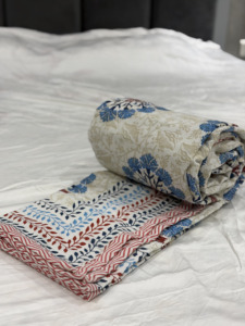 Soft Pure Malmal Mulmul Dohar Woven Traditional Fabric Floral Printed Cotton Cloth for Summer Blanket and Baby <b>Bedding</b> - Product Image 6