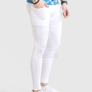 Leggings de compression légers et respirants en Spandex/Polyester de haute qualité pour hommes, sur mesure, prix de gros - Product Image 4