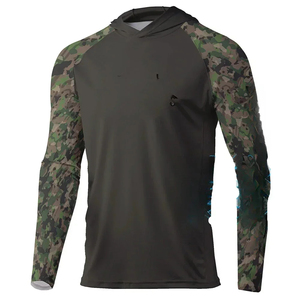 Performance Fishing Shirt Men Long Sleeve Polyester Fishing <b>Hoodie</b> Custom Sublimation UPF 50 Quick Dry <b>UV</b> <b>Protection</b> Wear - Product Image 2
