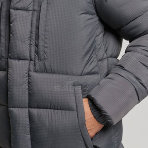Stylish Long Puffer <b>Jacket</b> With Quilted Layers Warm Lining And Secure Front Closure For Winter Long Puffer <b>Jacket</b> - Product Image 5