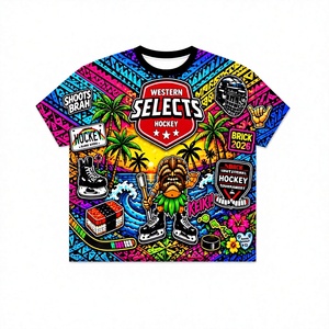 Western Selects Hockey - Camiseta Casual de Manga Corta con Cuello Redondo para Hombre, 100 % Fibra de Bambú, Transpirable, Corte Regular - Product Image 1