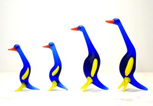 Glass Decor Items for Living Room Glass <b>Animal</b> Figurines Blue Green Gradient <b>Crystal</b> Bird Figurine Decorative Collectibles - Product Image 4