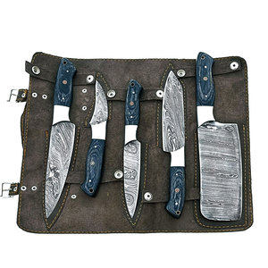 Ensemble de couteaux de chef en acier Damas avec finition haut de gamme, manche équilibré et plusieurs outils de cuisine - Product Image 1