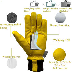 ถุงมือหนังกวางแท้แบบพรีเมียม นุ่มพิเศษสำหรับฤดูหนาว อุ่นเป็นพิเศษ - Product Image 2