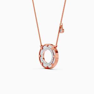 สร้อยคอเพชรทรงกลมสีทองที่เพาะเลี้ยงในห้องปฏิบัติการ ประดับด้วยเพชรขนาด 0.34 กะรัต และ 0.95 กะรัต |   ในโทนสีทอง 9K สีเหลือง สีขาว และสีโรสโกลด์ - Product Image 1