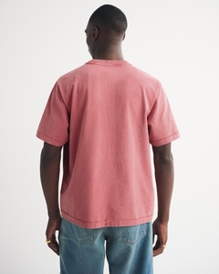 Men Washed Pocket T Shirt Cotton Vintage Loose Fit Crew Neck Short Sleeve Casual Streetwear Tee Custom OEM ODM Wholesale - Product Image 4