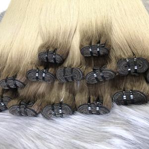 Top selling 100% Human Weft <b>Hair</b> <b>Extensions</b> Raw <b>Hair</b> Bundles Blonde Color Super Silky and Smooth - Product Image 5