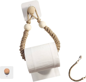 Soporte para toallas de baño de cuerda, gancho de cuerda de cáñamo y metal, soporte de cuerda para cocina. - Product Image 6