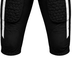 Red & Black American Football <b>Compression</b> Shorts with Impact Protection Pads for Adult Football Training and Competitive Play - Product Image 4